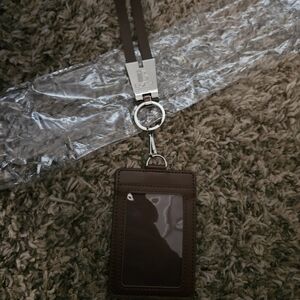Boasy Brown Leather ID Holder with Keyring